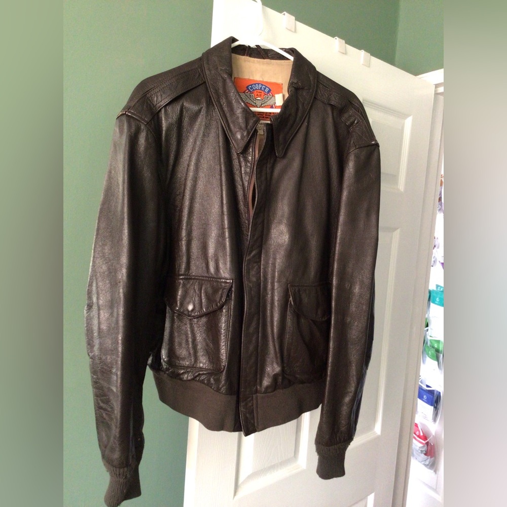 Cooper A2 Goatskin leather flight jacket.